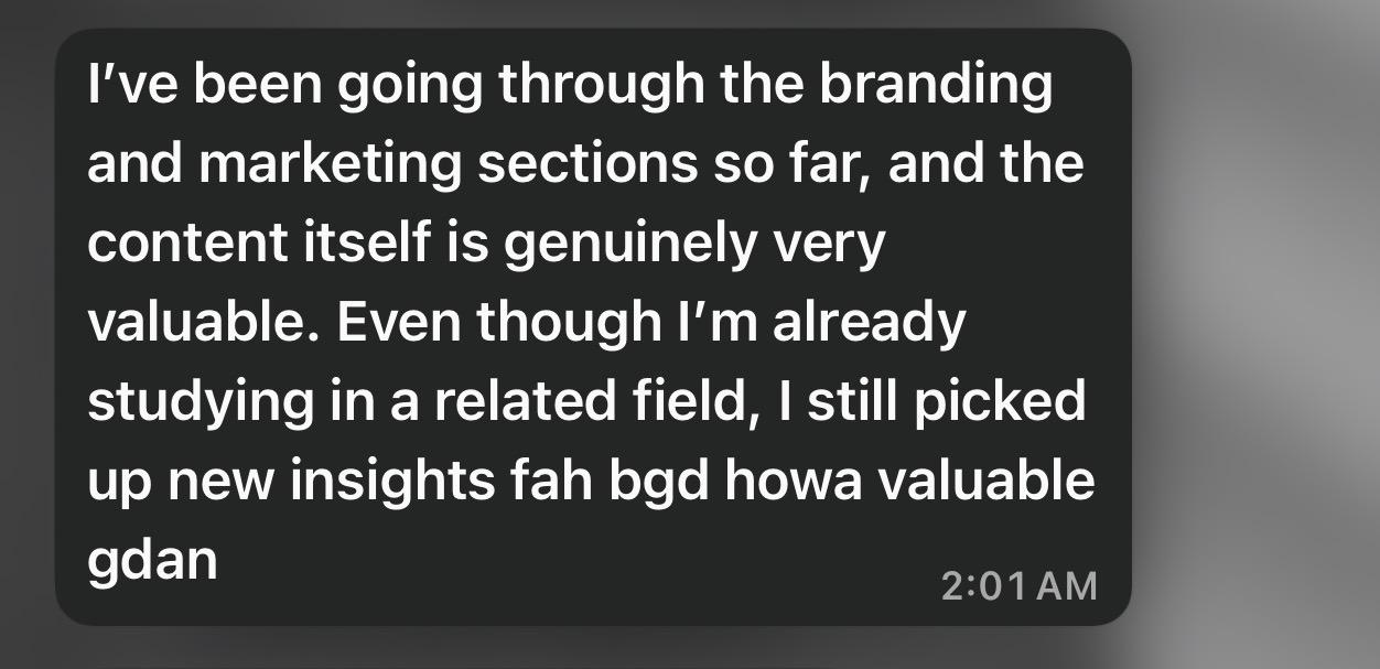 Course review screenshot 1